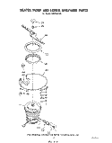 HEATER, PUMP, AND LOWER SPRAY ARM Diagram and Parts List for DP8700XTN0  Whirlpool Dishwasher