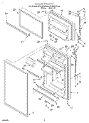 DOOR Diagram and Parts List for ET18GKXFN01  Whirlpool Refrigerator