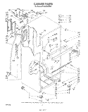 CABINET Diagram and Parts List for ET18HKXSW00  Whirlpool Refrigerator