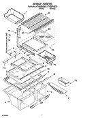 SHELF PARTS Diagram and Parts List for ET9FHTXMQ02  Whirlpool Refrigerator