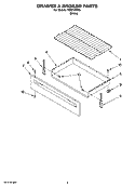 DRAWER & BROILER PARTS Diagram and Parts List for FEP310KW6  Roper Range