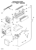 ICE MAKER, OPTIONAL Diagram and Parts List for KSRS25FKBL02  KitchenAid Refrigerator