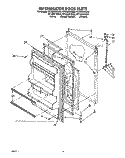 REFRIGERATOR DOOR, LIT/OPTIONAL Diagram and Parts List for RT18DKYXW00  Roper Refrigerator