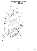 CONTROL PANEL PARTS Diagram and Parts List for YGY395LXGQ4  Whirlpool Range
