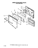 UPPER OVEN DOOR Diagram and Parts List for KEBI271XBL2  KitchenAid Wall Oven
