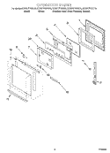 OVEN DOOR Diagram and Parts List for KEBS177DSS10  KitchenAid Wall Oven