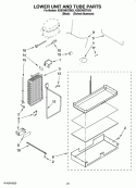 LOWER UNIT AND TUBE PARTS Diagram and Parts List for KSSO48QTB03  KitchenAid Refrigerator