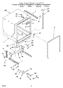 TUB AND FRAME Diagram and Parts List for KUDG25SHAL0  KitchenAid Dishwasher