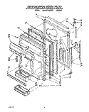 REFRIGERATOR DOOR Diagram and Parts List for ET18DKXZW00  Whirlpool Refrigerator
