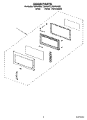 DOOR PARTS Diagram and Parts List for TMH16XSQ2  Estate Microwave