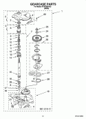 GEARCASE PARTS, OPTIONAL PARTS (NOT INCLUDED) Diagram and Parts List for RTW4305VQ0  Roper Washer