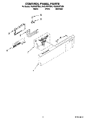 CONTROL PANEL PARTS Diagram and Parts List for KUDU03STBL0  KitchenAid Dishwasher
