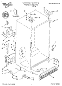 CABINET, LITERATURE Diagram and Parts List for 6ED20TKXFW01  Whirlpool Refrigerator