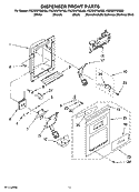 DISPENSER FRONT PARTS Diagram and Parts List for KSCS23FSBL02  KitchenAid Refrigerator