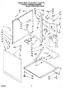 WASHER CABINET Diagram and Parts List for LTG6234DQ0  Whirlpool Washer Dryer Combo