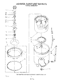 AGITATOR, BASKET AND TUB Diagram and Parts List for KAWE850VAL1  KitchenAid Washer