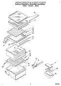 REFRIGERATOR SHELF Diagram and Parts List for ED25DQXBB01  Whirlpool Refrigerator