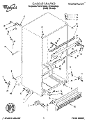 CABINET Diagram and Parts List for ET25DKXBW02  Whirlpool Refrigerator