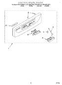 CONTROL PANEL Diagram and Parts List for KUDR25SHBT0  KitchenAid Dishwasher