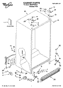 CABINET PARTS Diagram and Parts List for 6ED2FHKXRL01  Whirlpool Refrigerator