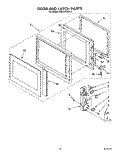 DOOR AND LATCH Diagram and Parts List for KEMS378XWH2  KitchenAid Wall Oven