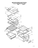 REFRIGERATOR SHELF Diagram and Parts List for KSRC22KAAL00  KitchenAid Refrigerator