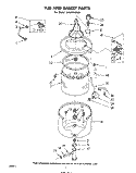 TUB AND BASKET Diagram and Parts List for LA5300XKW1  Whirlpool Washer