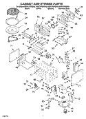 CABINET & STIRRER Diagram and Parts List for KEMC378KSS0  KitchenAid Microwave Oven Combo
