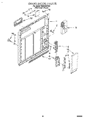 INNER DOOR Diagram and Parts List for RUD4500DB0  Roper Dishwasher