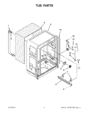 Part Location Diagram of W10567625 Whirlpool GASKET