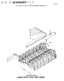 UPPER RACK AND TRACK Diagram and Parts List for 4KUDI220T3  KitchenAid Dishwasher
