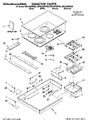 COOKTOP PARTS, OPTIONAL PARTS (NOT INCLUDED) Diagram and Parts List for KECC508RPW03  KitchenAid Cooktop