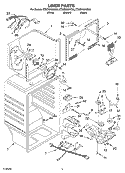 LINER PARTS Diagram and Parts List for ET8CHKXKT04  Whirlpool Refrigerator