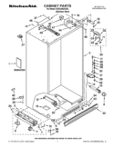 CABINET PARTS Diagram and Parts List for KSSC48QVS03  KitchenAid Refrigerator