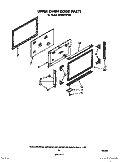 UPPER OVEN DOOR Diagram and Parts List for SE960PEPW0  Whirlpool Range