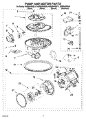 PUMP AND MOTOR PARTS Diagram and Parts List for KUDM01FKWH1  KitchenAid Dishwasher