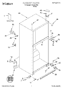 CABINET, LITERATURE Diagram and Parts List for CT18AKXJW00  Crosley Refrigerator