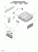 LOWER RACK PARTS Diagram and Parts List for KUDE60FVSS0  KitchenAid Dishwasher