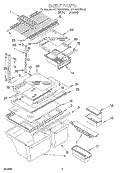 SHELF, LIT/OPTIONAL Diagram and Parts List for 7ET18PKXDN00  Whirlpool Refrigerator