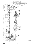 GEARCASE Diagram and Parts List for RAL5144BQ0  Whirlpool Washer