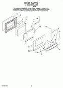 DOOR PARTS Diagram and Parts List for GW399LXUB05  Whirlpool Range