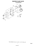 CONTROL PANEL , LITERATURE AND OPTIONAL Diagram and Parts List for MW1200XP1  Whirlpool Microwave