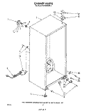 CABINET Diagram and Parts List for EV130NXRW0  Whirlpool Freezer