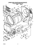 UPPER AND LOWER BULKHEAD, LIT/OPTIONAL Diagram and Parts List for CSP2761AN0  Whirlpool Dryer