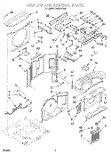AIRFLOW AND CONTROL Diagram and Parts List for CAH12WB42  Crosley Air Conditioner