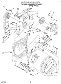 BULKHEAD Diagram and Parts List for LGV7858AN2  Whirlpool Dryer