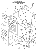 LINER Diagram and Parts List for RT20AKXDN01  Roper Refrigerator