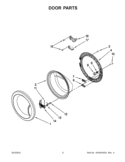 DOOR PARTS Diagram and Parts List for WFC7500VW2  Whirlpool Washer