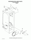 REFRIGERATOR LINER PARTS Diagram and Parts List for ED5LVAXWS04  Whirlpool Refrigerator