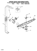UPPER WASH AND RINSE PARTS Diagram and Parts List for GU2500XTPS6  Whirlpool Dishwasher